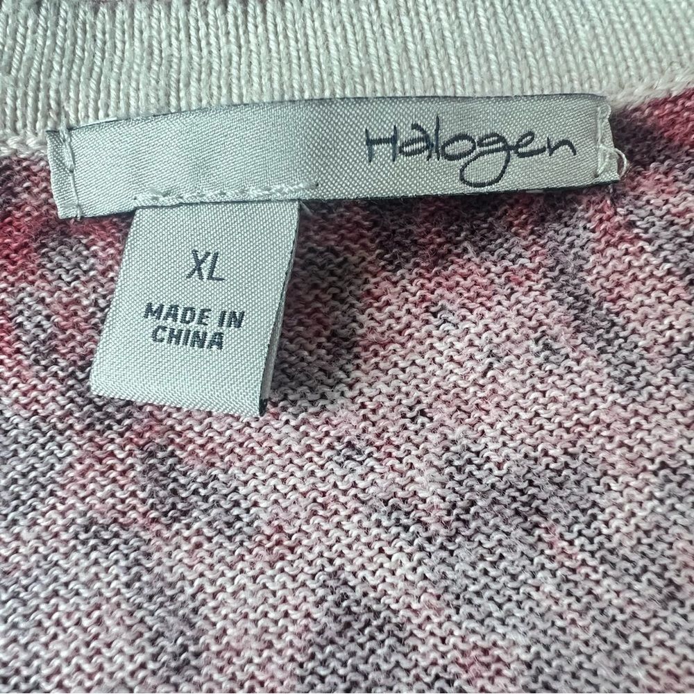 Halogen Women's Cotton Button Red Patterned Sweat… - image 7